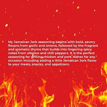 Jamaican Jerk Rub Mix by Flavor God - Premium All Natural & Healthy Spice Blend for Grilling Chicken, Beef, Seafood, Vegetables, Salad, Tacos, Pizza, Pasta - Kosher, Gluten-Free BBQ & Steak Rub