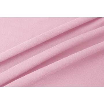 Long Sleeve Crop Tops for Women Workout Basic Clothes for Teen Ladies Fitted Slim Scoop Neck Cute Yoga Shirts (Pink, X-Large)