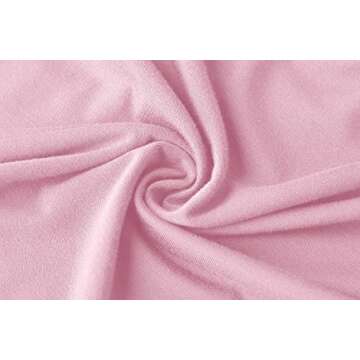 Long Sleeve Crop Tops for Women Workout Basic Clothes for Teen Ladies Fitted Slim Scoop Neck Cute Yoga Shirts (Pink, X-Large)