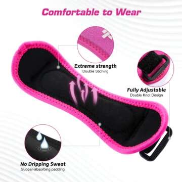 IPOW 2 Pack Knee Pain Relief & Patella Stabilizer Knee Strap Brace Support for Hiking, Soccer, Baske...