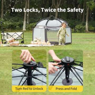 LILLEPRINS EasyPop Outdoor Playpen - Baby Play Tent Canopy