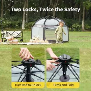 LILLEPRINS EasyPop Outdoor Playpen - Baby Play Tent Canopy