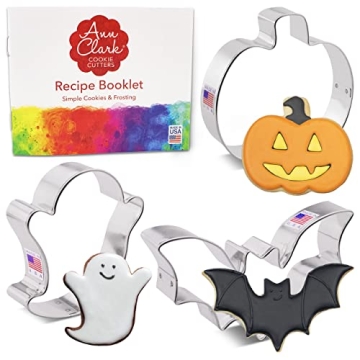 Halloween Cookie Cutters Set - 3-Pc Made in USA