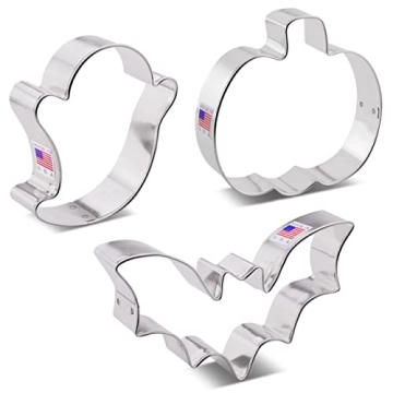 Halloween Cookie Cutters Set - 3-Pc Made in USA
