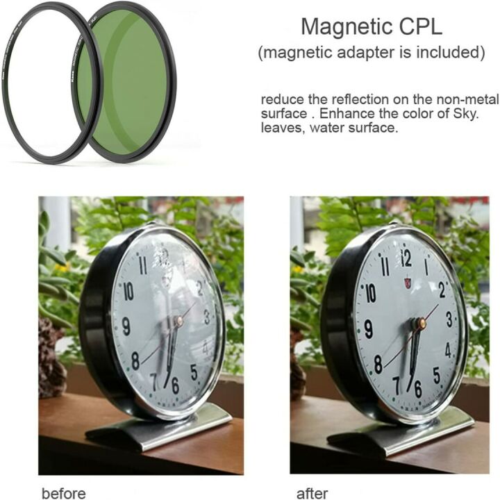 Kase 82mm Magnetic ND CPL Filters Kit for Photographers