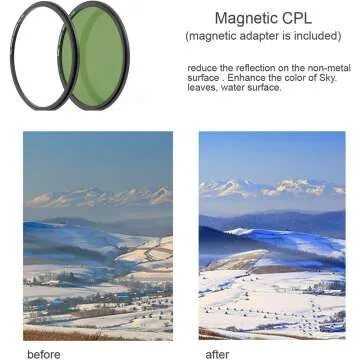 Kase 82mm Magnetic ND CPL Filters Kit for Photographers