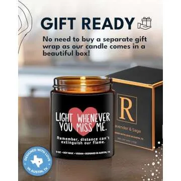 Long Distance Relationship Candle - Perfect Gift for Her and Him