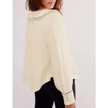 ICOBID Cute Tie Up Blouse Shirt for Women - Stylish and Comfortable