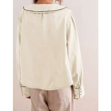 ICOBID Cute Tie Up Blouse Shirt for Women - Stylish and Comfortable