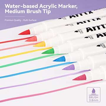 Arrtx 30 Colors Acrylic Paint Pens - Non-Toxic & Vibrant