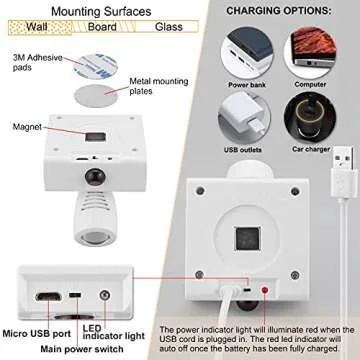 Rechargeable Picture Light with Remote Control & Colors