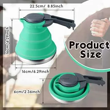 Geiserailie Camping Coffee Pot - Compact 1.5L Kettle for Hiking and Travel