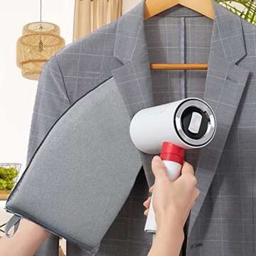 Garment Steamer Ironing Glove Mitt with Finger Loop for Safe Steaming