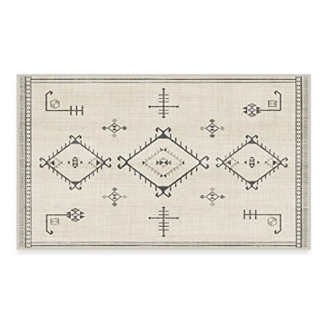 RUGGABLE Damali Washable Rug - Perfect Boho Area Rug for Living Room Bedroom Kitchen - Pet & Child F...