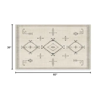 RUGGABLE Damali Washable Rug - Stylish and Easy to Clean