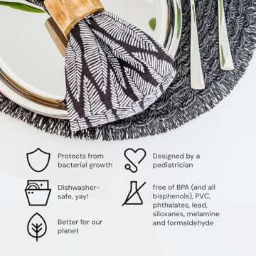 Durable Ahimsa Stainless Steel Plates for Kids - Set of 4