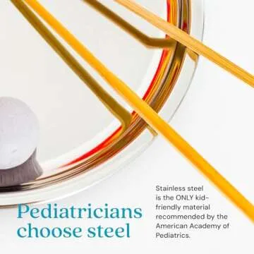 Durable Ahimsa Stainless Steel Plates for Kids - Set of 4