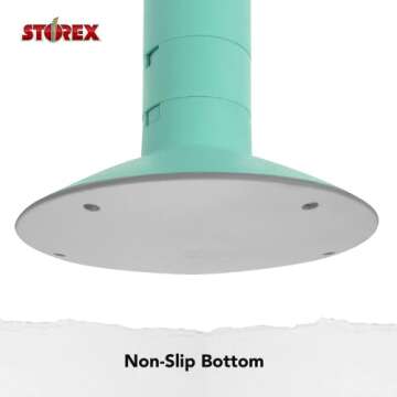 Storex Wiggle Stool – Active Flexible Seating for Classroom and Home Study, Adjustable 12-18 Inch Height, Teal (00306U01C)