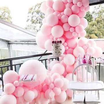 PartyWoo 50 pcs Pastel Pink Balloons for Every Occasion