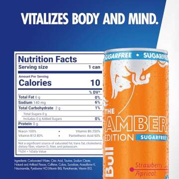 Red Bull Amber Edition Sugar Free - 24 Cans