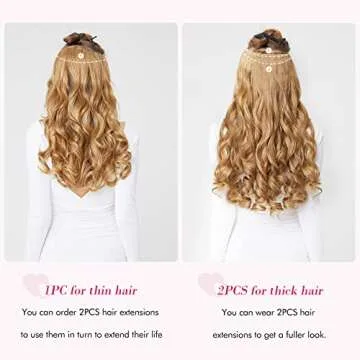 REECHO Invisible Wire Hair Extensions with Transparent Headband Adjustable Size Removable Secure Clips in Curly Wavy Secret Hairpiece for Women 20 Inch - Black Brown