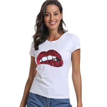 CROSS1946 Women's Cotton Graphic Tee - Summer Casual Style