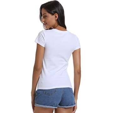 CROSS1946 Women's Cotton Graphic Tee - Summer Casual Style