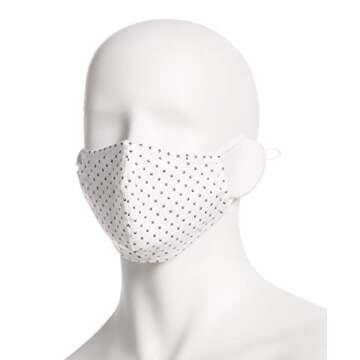 Perry Ellis Reusable Rounded Woven Fabric Face Masks (Pack of 6, Assorted Prints and Colors)