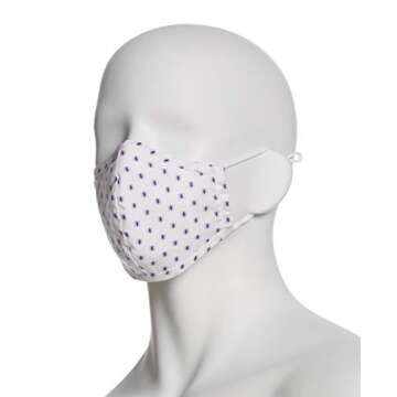 Perry Ellis Reusable Rounded Woven Fabric Face Masks (Pack of 6, Assorted Prints and Colors)