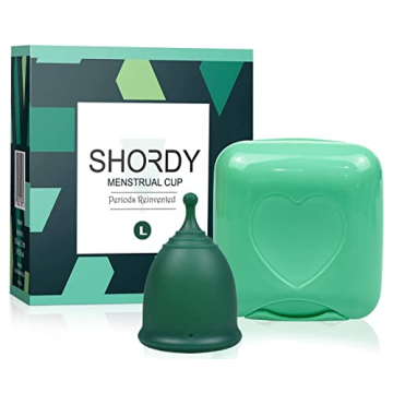 SHORDY Menstrual Cup, Large Size in Box - 12 Hours of Comfort, Eco-Friendly Alternative to Pads & Ta...