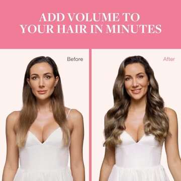 GOO GOO Clip in Hair Extensions Real Human Hair, Remy Human Hair Extensions Clip ins for Women, Natural Human Hair, 20inch 110g 7Pcs, 4/27/4 Balayage Chocolate Brown to Caramel Blonde