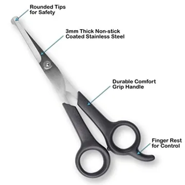Durable Pet Grooming Scissors Set for Safe Trimming