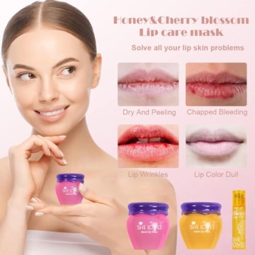 2PCS Overnight Lip Mask Set for Hydration and Repair
