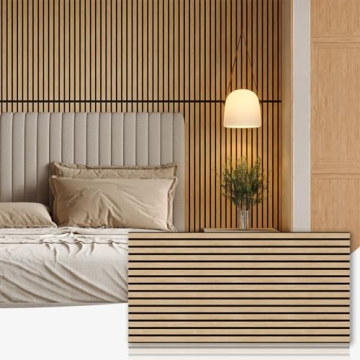 Elevate Your Space with SOCBAZZAR Wood Slat Acoustic Panels, 4 Pack