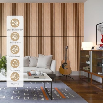 SOCBAZZAR Wood Slat Acoustic Panels for Wall and Ceiling