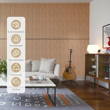 SOCBAZZAR Wood Slat Acoustic Panels for Wall and Ceiling