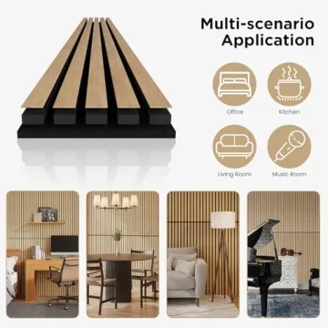 SOCBAZZAR Wood Slat Acoustic Panels for Wall and Ceiling