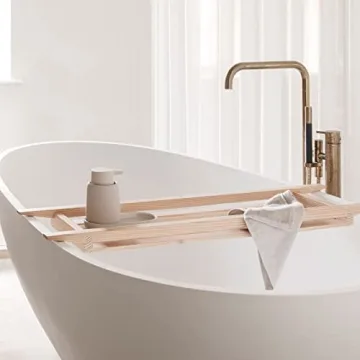 Blomus Sono Soap Dispenser 250 ml Ceramic Hand Soap Dispenser in Beige Diameter 8 x 14 H cm Colour Moonbeam Liquid Soap Dispenser with Pump Head