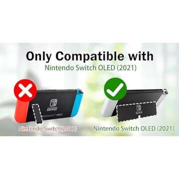 Kappi Protective Case for Nintendo Switch OLED - Shock-Absorption and Anti-Scratch Skin Case