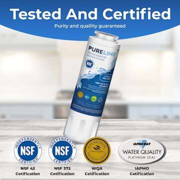 Pureline UKF8001 Refrigerator Water Filter Replacement, EDR4RXD1, Everydrop Filter 4, UKF8001AXX-750...