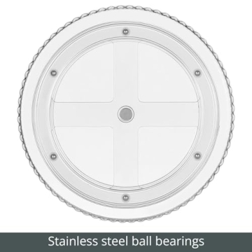 mDesign Fluted Lazy Susan Turntable for Kitchen and Bathroom