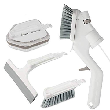 5Pcs Water Spray Cleaning Brush Set with Accessories for Home
