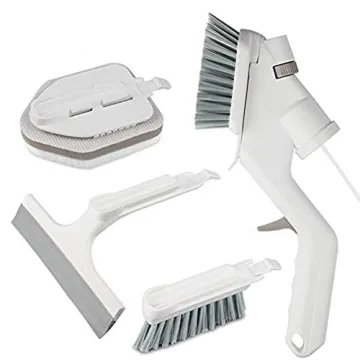 5Pcs Water Spray Cleaning Brush Set with Accessories for Home