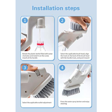 5Pcs Versatile Water Spray Cleaning Brush for Home Use
