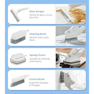5Pcs Versatile Water Spray Cleaning Brush for Home Use