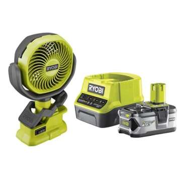 Ryobi RCF18-0 Clamp Fan with 18 Hour Battery Life
