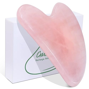 BAIMEI Gua Sha Facial Tool - Premium Rose Quartz Massage Tool for Skin Rejuvenation