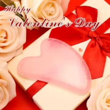 BAIMEI Rose Quartz Gua Sha Facial Tool for Skincare