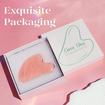 BAIMEI Rose Quartz Gua Sha Facial Tool for Skincare