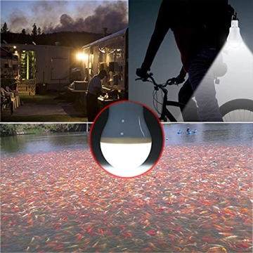 FLRONGSUN Solar Light Bulb Portable 350LM For Camping